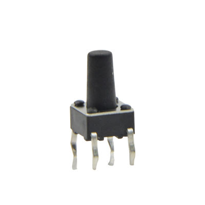 Black Passive Electronic Components Waterproof Tact Switch 6x6 With Copper Pin