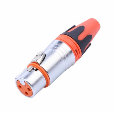 Tin Plating Small Electrical Connectors / XLR Female Connector For Microphone Cables