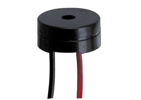 Black AC Type Magnetic Door Buzzer , 2048 Hz Electromagnetic Buzzer With Soldered Wire