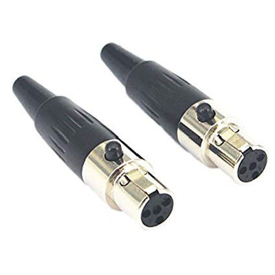 Mini XLR 3Pin Female Audio Connector For Microphone Cables Adapter