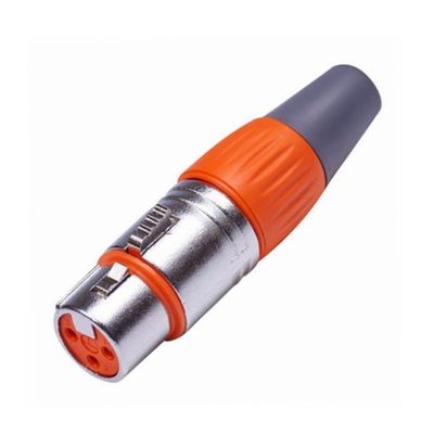 Cable Soldering Small Electrical Connectors / XLR MIC Connectors Male And Female Adapter